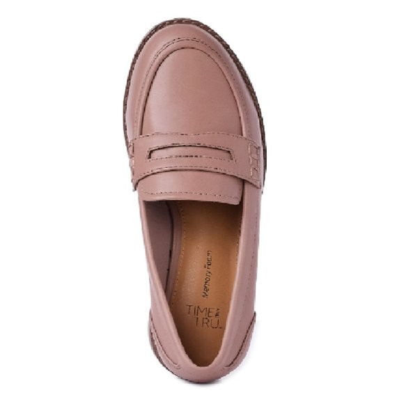 Time and Tru Women's Penny Loafer color Blush Size 6 - Picture 4 of 5